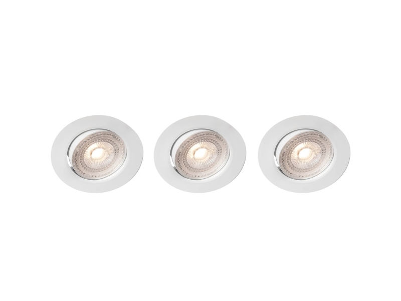 Sara 230V Dimbar downlight spotlight 3000K 400lm IP44 3-pack Vit