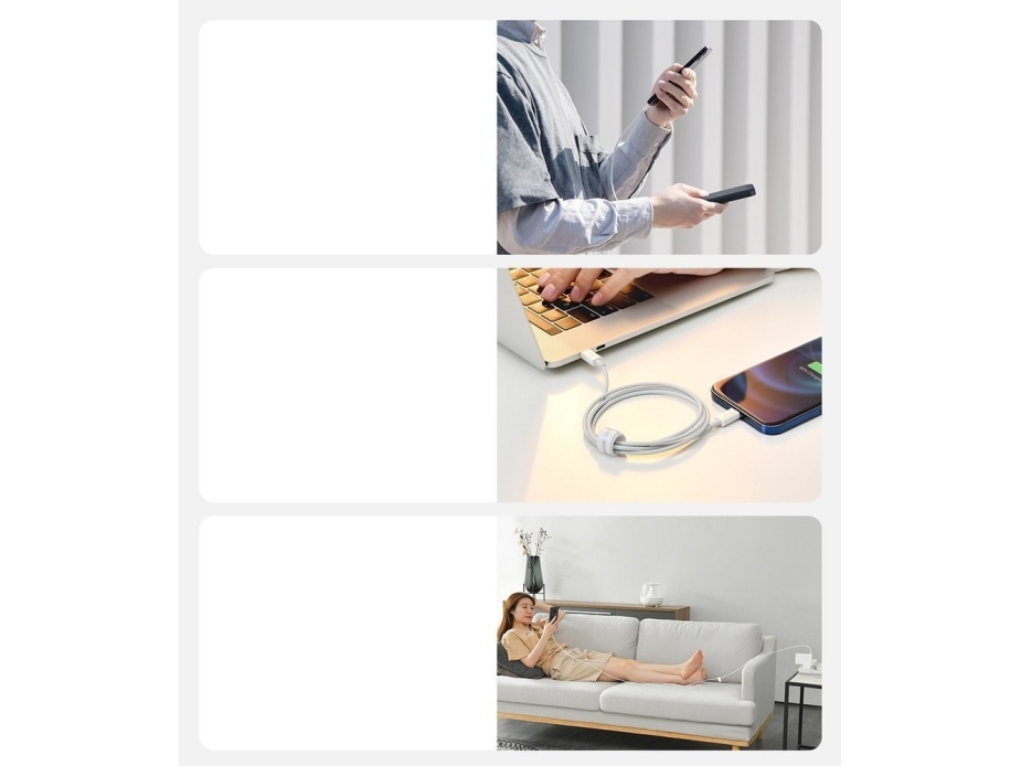 Joom Baseus Kabel Usb-C Auf Lightning Superior Series, 20W, Pd, 1M (Weiß) - Bild 5