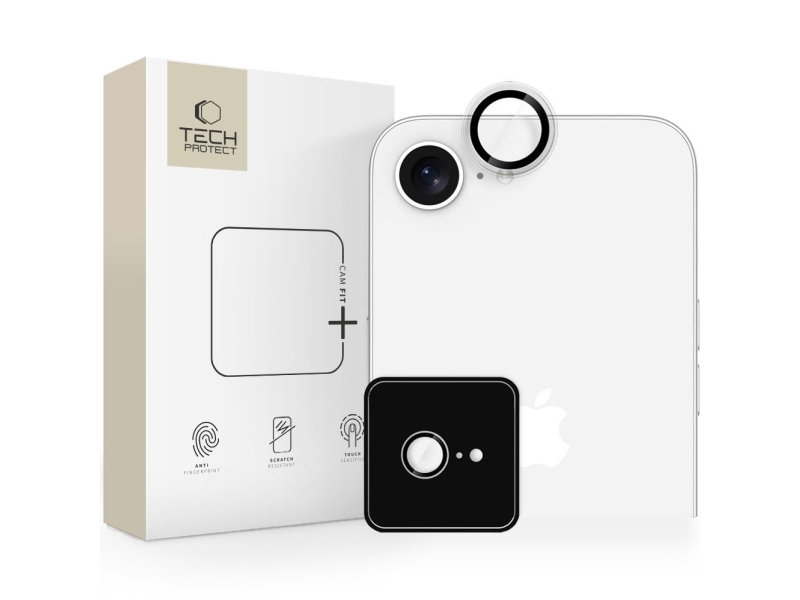 Kamera- Beskyttelsesglas Tech-Protect Til Iphone 17E/16E Camring Fit+, Gennemsigtig