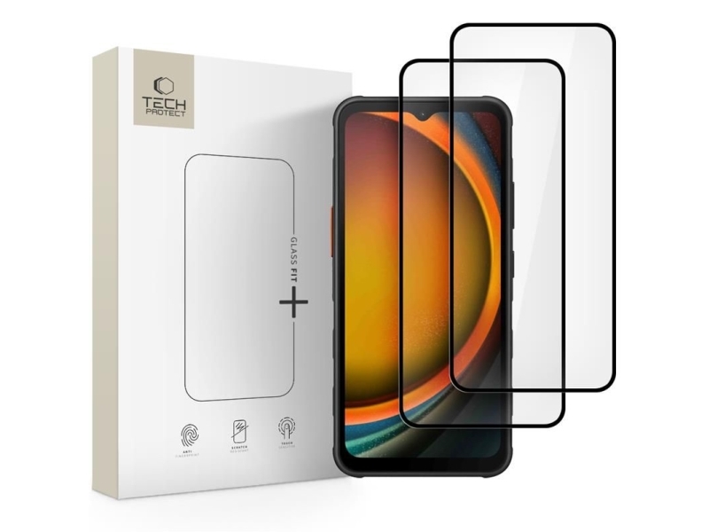 Tech-Protect Glass Fit+ Gehäuse 2Er-Pack Für Samsung Galaxy Xcover 7 / 7 Pro - Schwarz