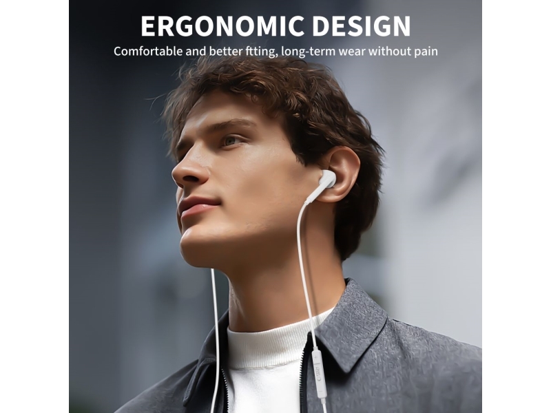 Tech-Protect In-Ear Hovedtelefoner Ultraboost Usb-C Earphone Core G2 Hvid