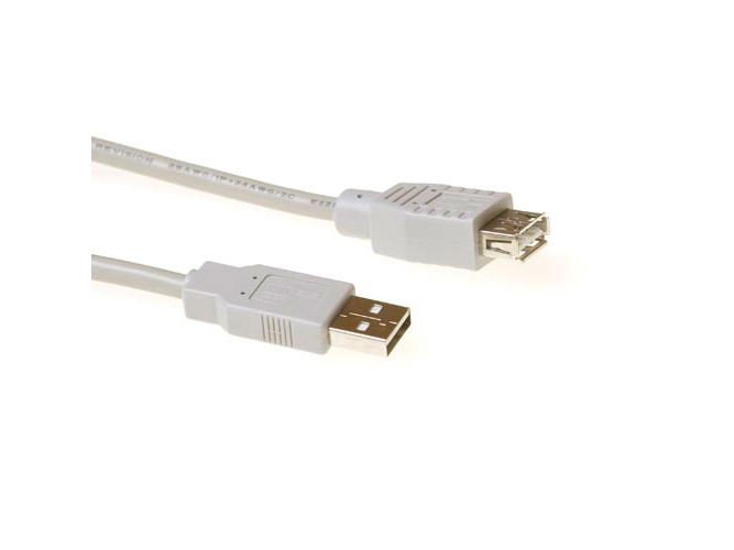 Intronics Usb 2.0 Extension Cable, A Male - A Female 5M, 5M, Elfenben