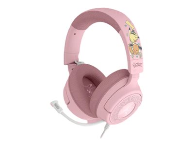 Razer Kraken V4 X Kabelgebundenes Gaming-Headset, Pikachu &Amp Eevee Edition, Rosa