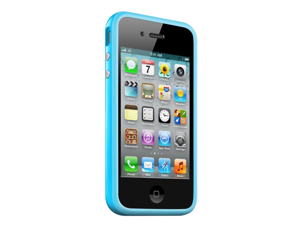 Apple Iphone 4 Bumper - Taske Til Mobiltelefon - Plastik - Blå - For Iphone 4, 4S