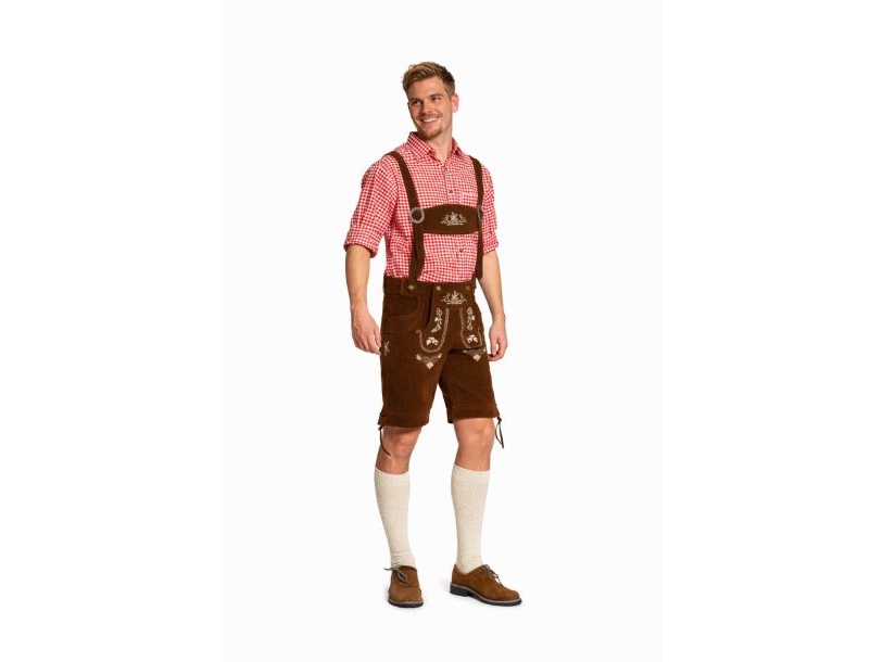 PartyChimp Tiroler Steinbock Oktoberfestbukser XL mørkebrun
