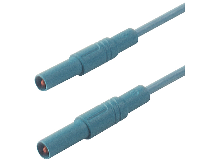 Hirschmann MLS GG 100/2,5, Testledning, Blå, PVC, Polyamid, CAT III, 1000 mm