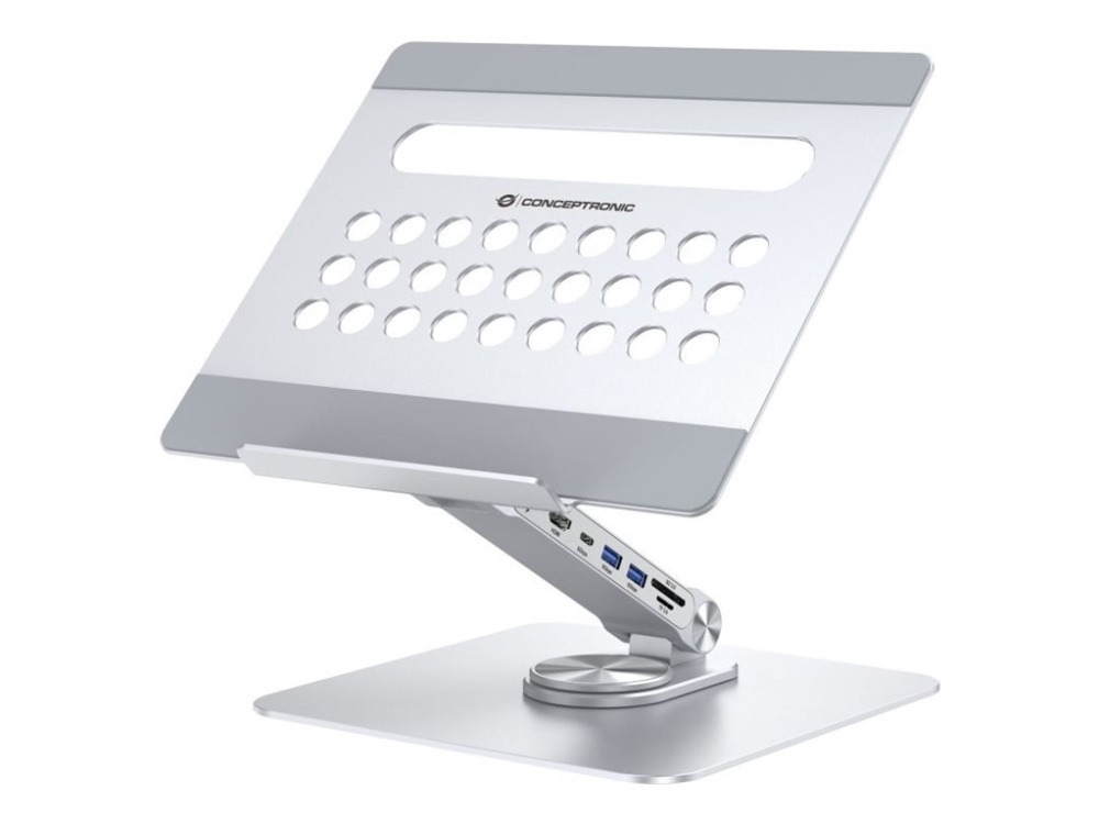 Conceptronic Donn27g - Docking Station + Notebook Holder - Usb-C - Hdmi