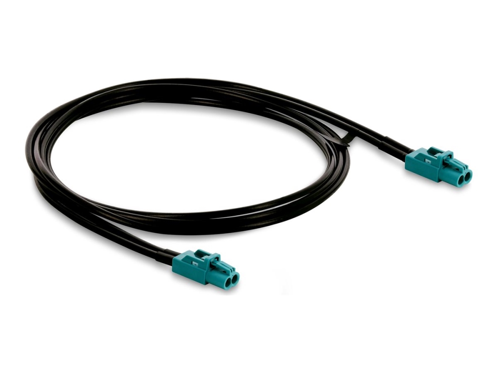 Delock Kabel Mini Fakra Z Buchse Dual Zu Fakra Z Buchse Dual, 1 M, Mini Fakra Z Dual, Mini Fakra Z Dual, Schwarz, Blau