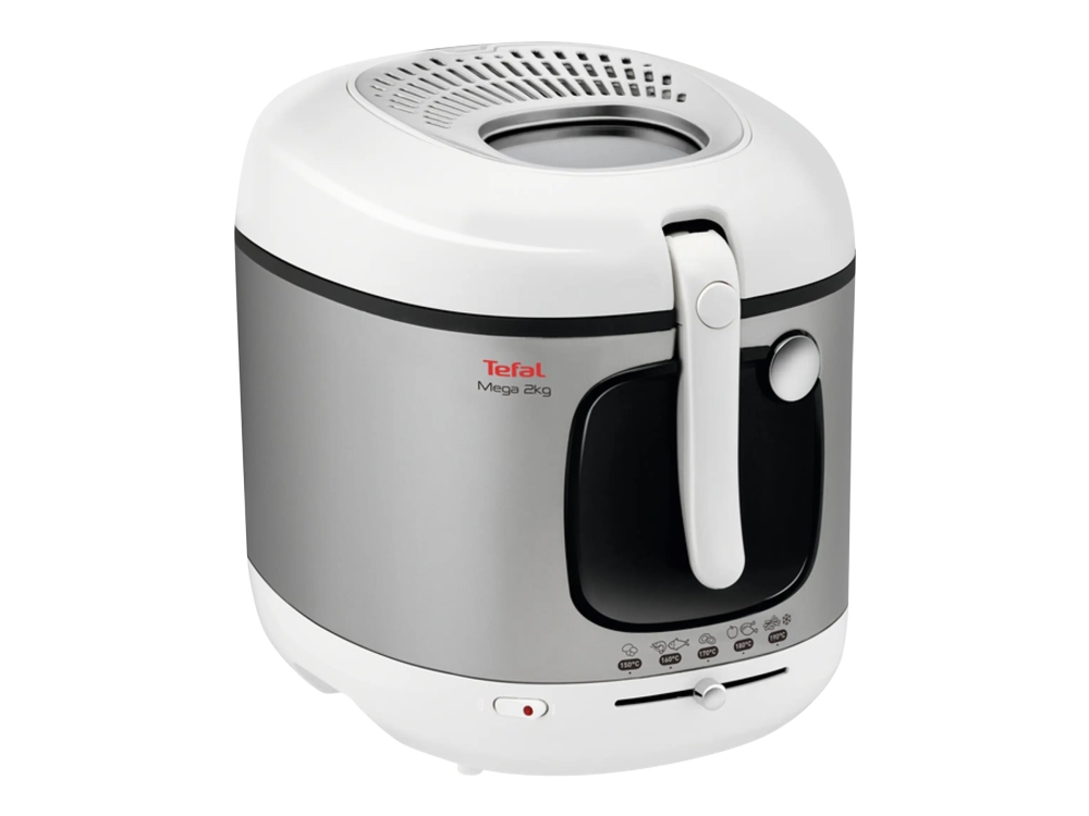 Tefal Mega FR4800 XXL - Fritös - 3.3 liter - 2.1 kW - silvergrå/vit