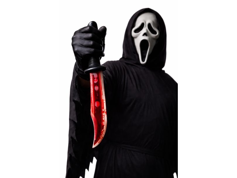 Ghost Face kniv med flydende blod