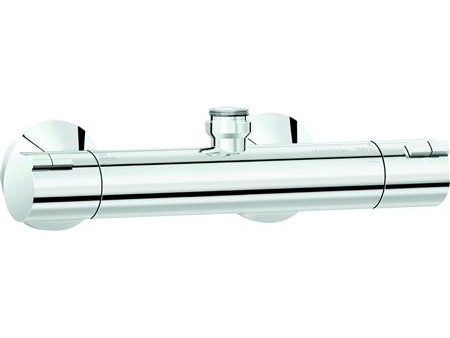 Damixa Thermixa Zero Thermostatventil Mit 3/4"-Anschluss Für Brausestange Und Inklusive Rosetten Und Exzenterverschraubungen
