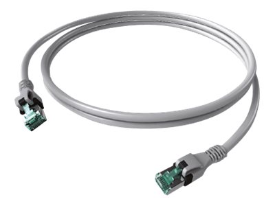 Sacon Dualboot Pushpull Ip20 Patchkabel, Kat. 6A (Klasse Ea), Grau, 3 M