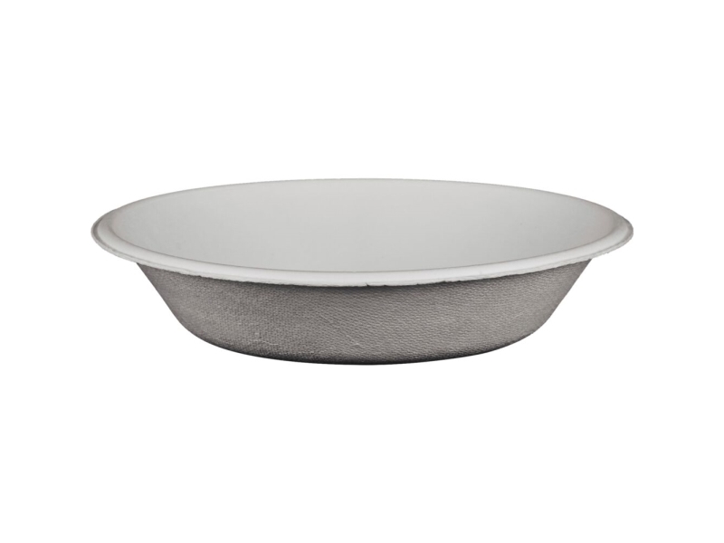 Fibertallerken, ABENA Gastro, Ø18,9cm, 680 ml, hvid - (16 stk.)