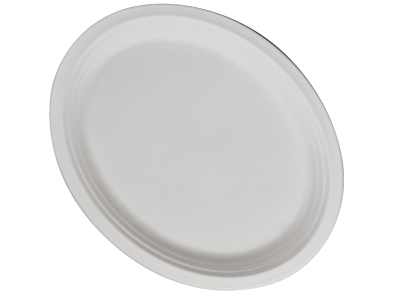 Fibertallerken, ABENA Gastro, 31,8x25,5x2,2cm, hvid, sukkerrør - (8 stk.)