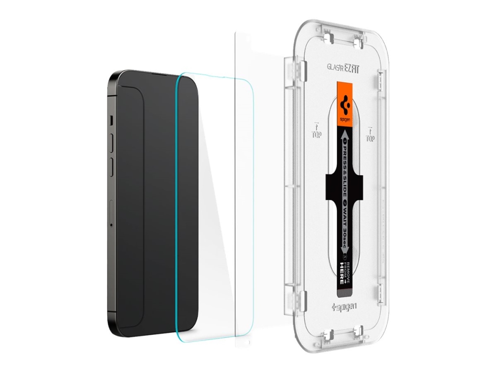 Joom Spigen Glas.tr Ez Fit 2Er-Pack Gehärtetes Glas iPhone 14 Pro Klar - Bild 6
