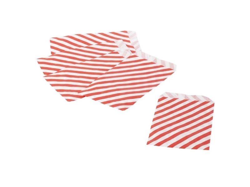 Candy Paper Bag, 100 X 160 Mm, 1 Lag Flad Taske, Papir, 1. Lag 1 G/M2, Hvid Printed, Pack Of 1000 Pi