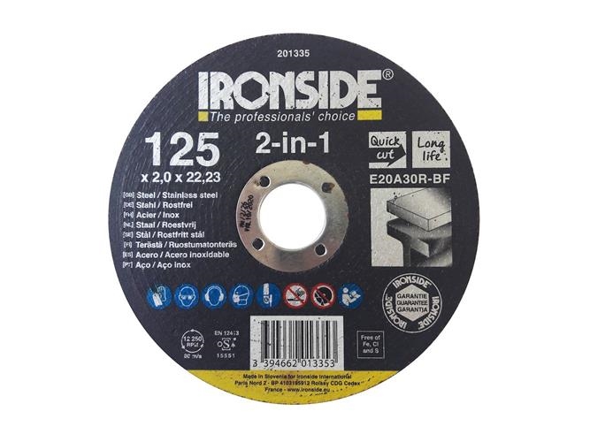Sk&aelig;reskive 2-in-1 125x2,0x22 plan st/rf