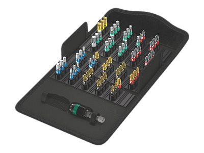 Wera 05057441001, 61 Stück(E), Hex (Metrisch), Phillips, Pozidriv, Schlitz, Torx, Ph 1, Ph 2, Ph 3, Pz 1, Pz 2, Pz 3, 1.2,0.8,1 Mm, Tx10, Tx15, Tx20,