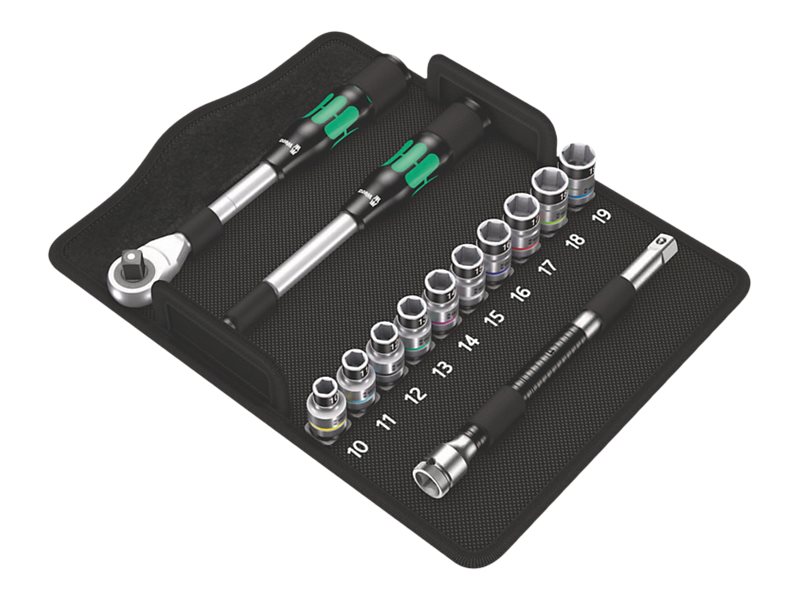 Wera Zyklop 8006 SC 1 - Ratcheting torque wrench with socket set - 13 delar - i låda