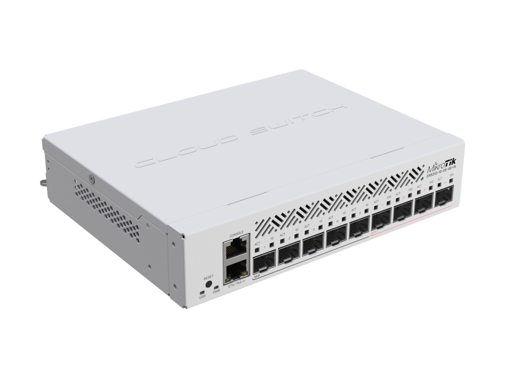 Mikrotik Crs310-1G-5S-4S+In Netværksswitch 5X 1G Sfp 4X 10G Sfp+ L3