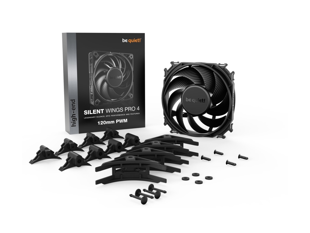 Be Quiet! Silent Wings Pro 4 Pwm - Einsatz Mit Lüfter - 120 Mm - Schwarz