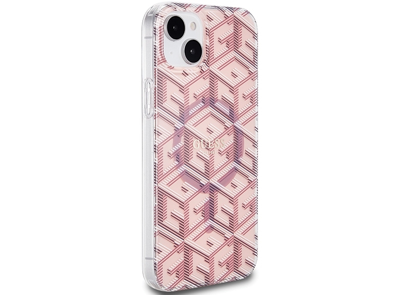 Guess Guhmp15mhgcustgp Iphone 15 Plus / 14 Plus 6,7" Rosa/Rosa Hartschalenetui Iml Gcube Magsafe