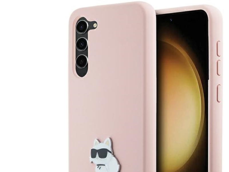Karl Lagerfeld Klhcs23msmhcnpp S23+ S916 Pink/Pink Silikone Choupette Metal Pin