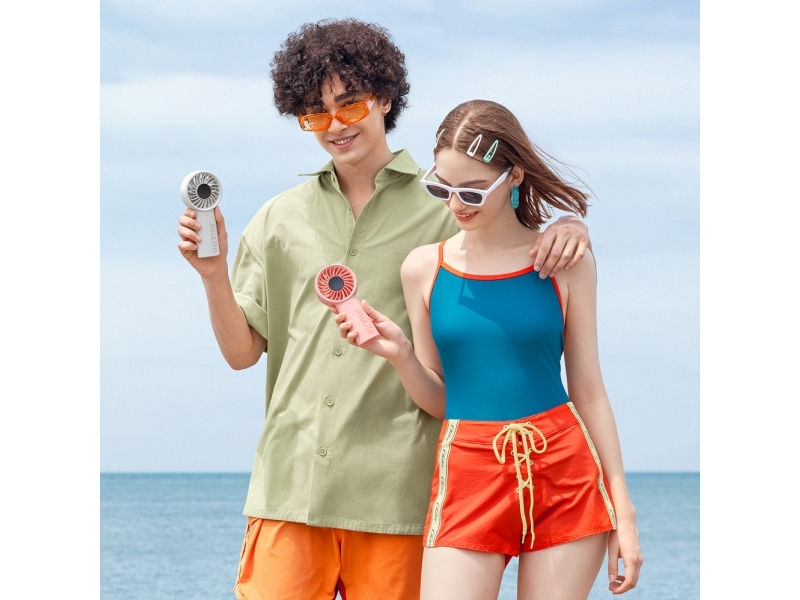 Jisulife Handheld Fan Life4 3600mAh Portable USB Fan - Gray - 3600 mAh