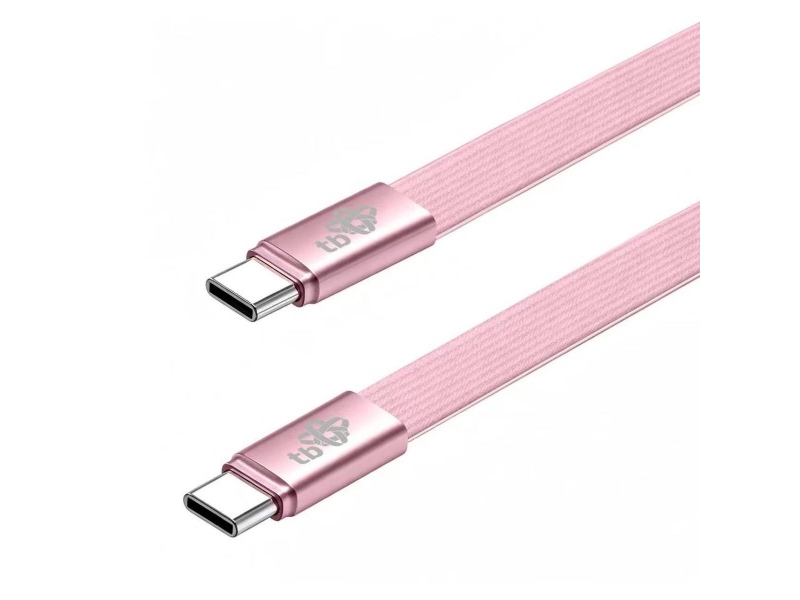 !Tb Usb C- Usb C Cable 1M Flat Pink