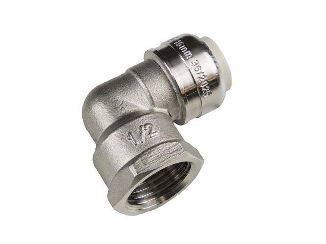 Overgangsvinkel QuickPush 22x3/4'' m 316L