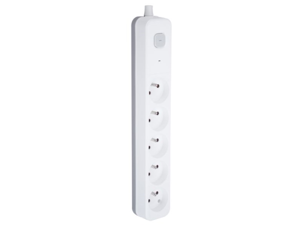 Montis strømskinne hvid-grå 5-slot strømskinne 5m MT187-WG-5
