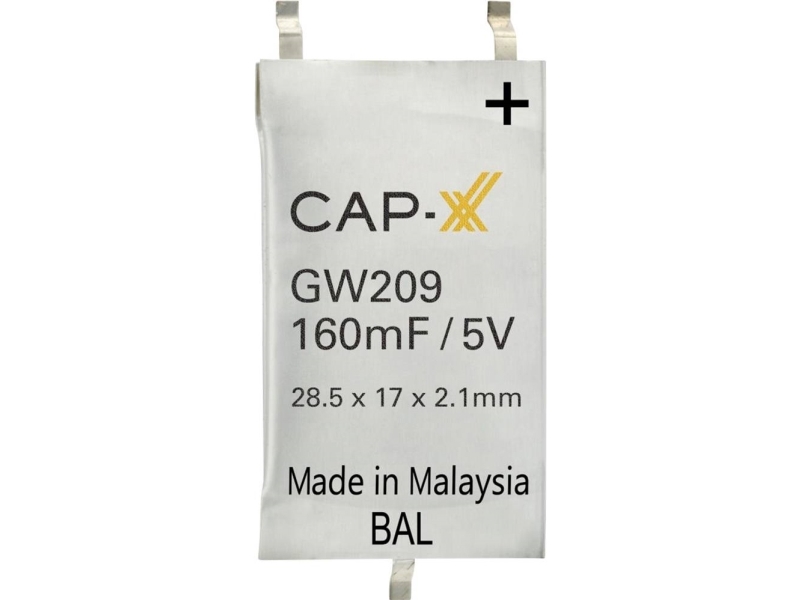 Cap-Xx Gw209f Super Cap-Kondensator 160 Mf 5 V 1 Stk Æske