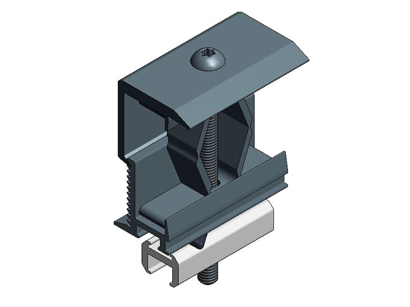 Van Der Valk - Aluminium Endeklemme Til Aluminiums Profil Spændvidde 28-50Mm - Sort