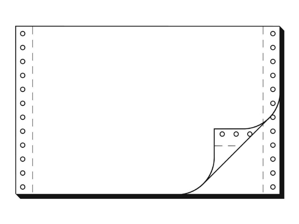 Sigel Computer Paper - Perforeret - 152 x 240 mm - 56 g/m² - 2000 ark papir uden karbonat