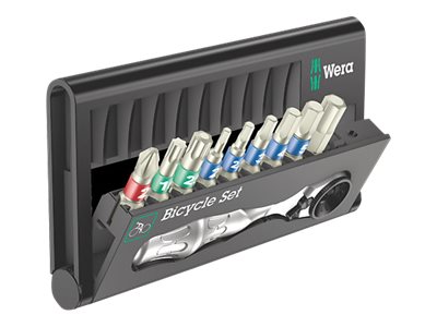 Wera Bicycle Set 9 - Screwdriver handle with bit set - 10 delar - 65 N·m