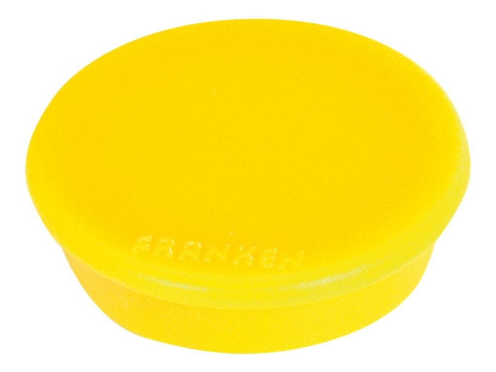 FRANKEN Haftmagnete gelb 38mm 10 Stueck Durchmesser 38mm Tragfaehigkeit 2500g (HMS36 04)