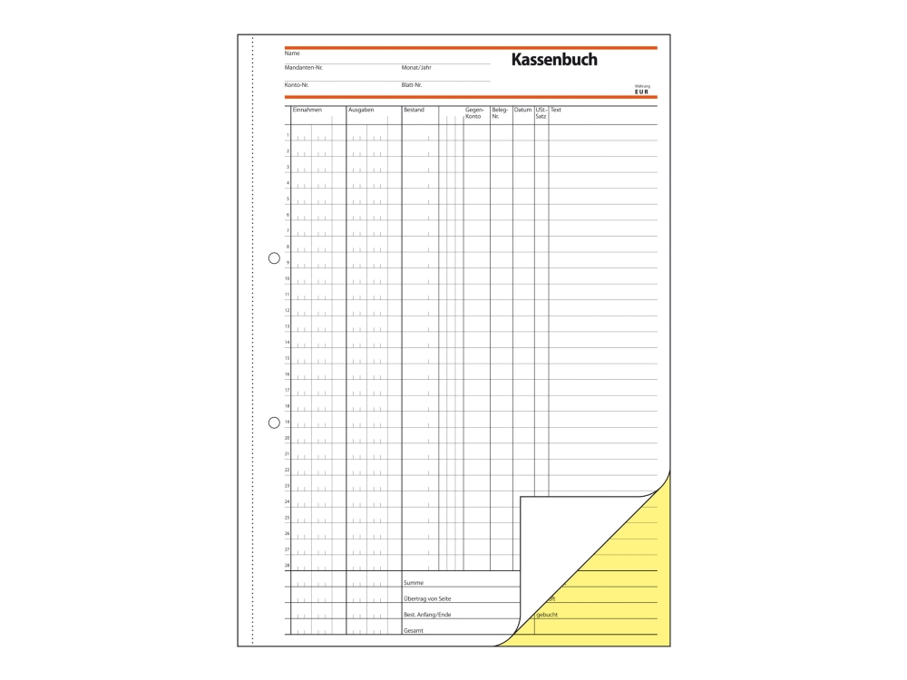 Sigel - Kontantbog - 40 ark - A4 (210 x 297 mm) - duplikat - karbonfri