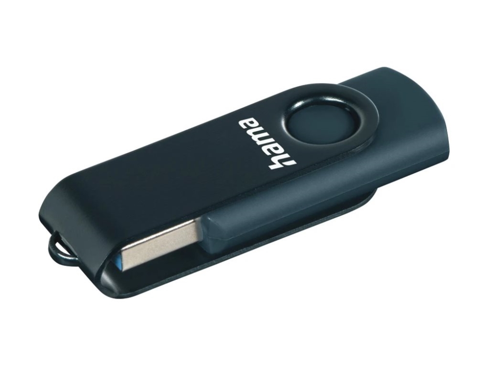 Hama Rotate - USB flashdrive - 64 GB - USB 3.0 - petrol blå