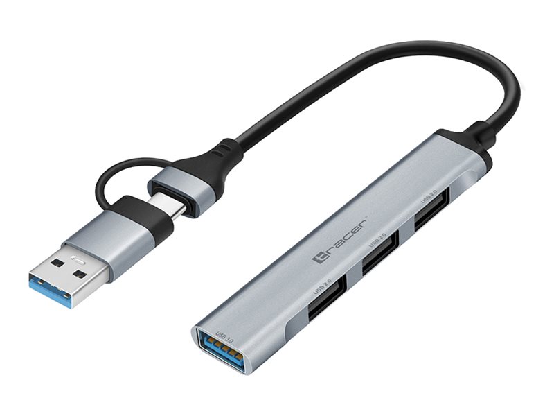 Hub Usb Tracer Adapter Tracer A-4, Usb Typ-C Do Usb-A, 4X Usb-A