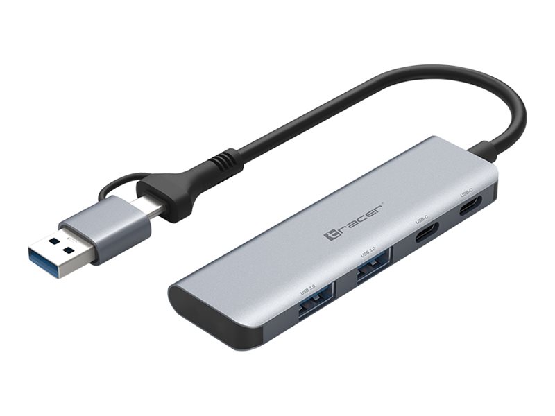 Hub Usb Tracer Adapter Tracer A-5, Usb Typ-C Do Usb-A, 2X Usb-A + 2X Usb-C