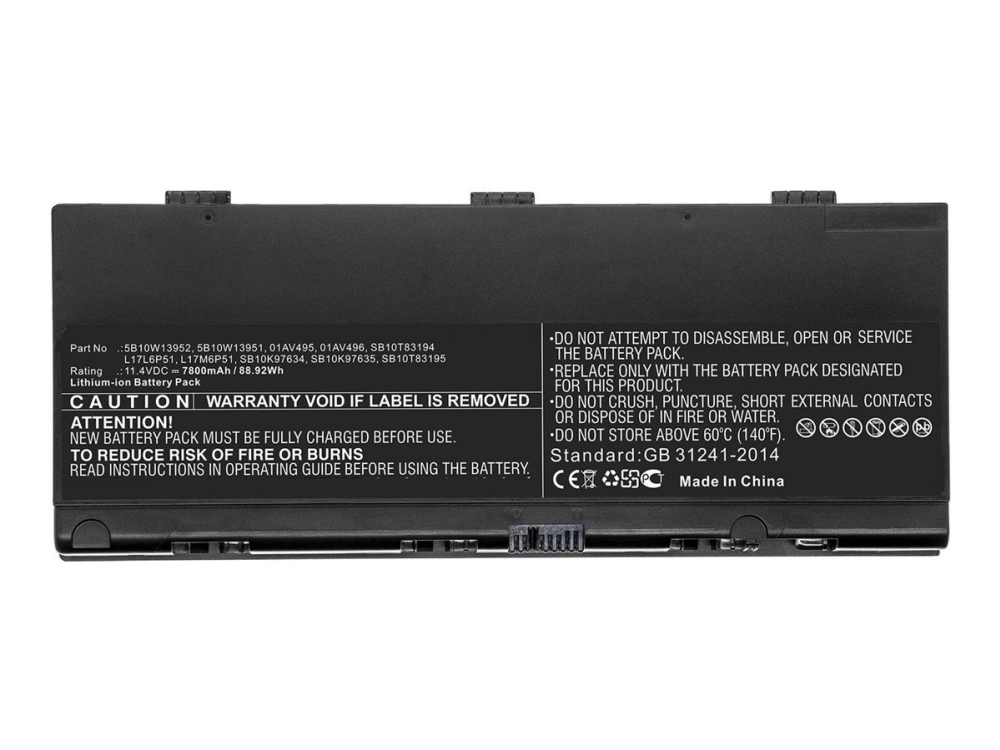 Coreparts Mbxle-Ba0259, Akku, Lenovo, Lenovo Notebook, Laptop Thinkpad P52, Thinkpad P52 C00, Thinkpad P52 K00, Thinkpad P52 L00,...