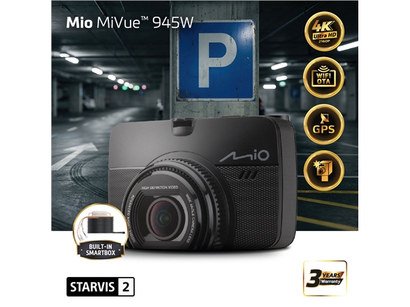 Mio Mivue 945W Premium 4K, Starvis 2, Wi-Fi, Gps Dash Cam