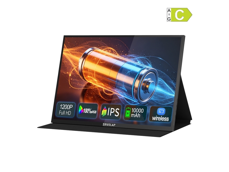 Zeuslap P16bt Portable Monitor With A 16-Inch Touchscreen