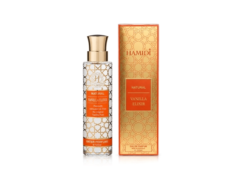 Hamidi Natural Vanilla Elixir Water Perfume Spray 100Ml 3.4Oz Alcohol Free Fragrance