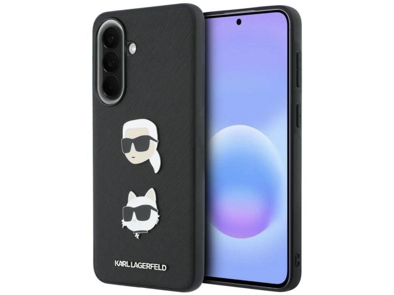 Karl Lagerfeld Case With Karl&Ampchoupette Heads Pins&Amplogo For Samsung Galaxy A37 5G - Black
