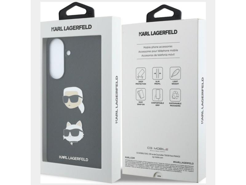 Karl Lagerfeld Case With Karl&Ampchoupette Heads Pins&Amplogo For Samsung Galaxy A57 5G - Black