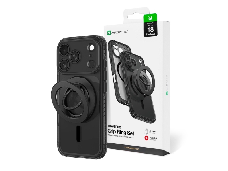 Amazingthing Amazingthing Titan Pro Lens Ring Set Für Das Iphone 18 Pro Max Mit Kameraschutz Und Magnetischem Ring, Kompatibel Mit Magsafe – Schwarz