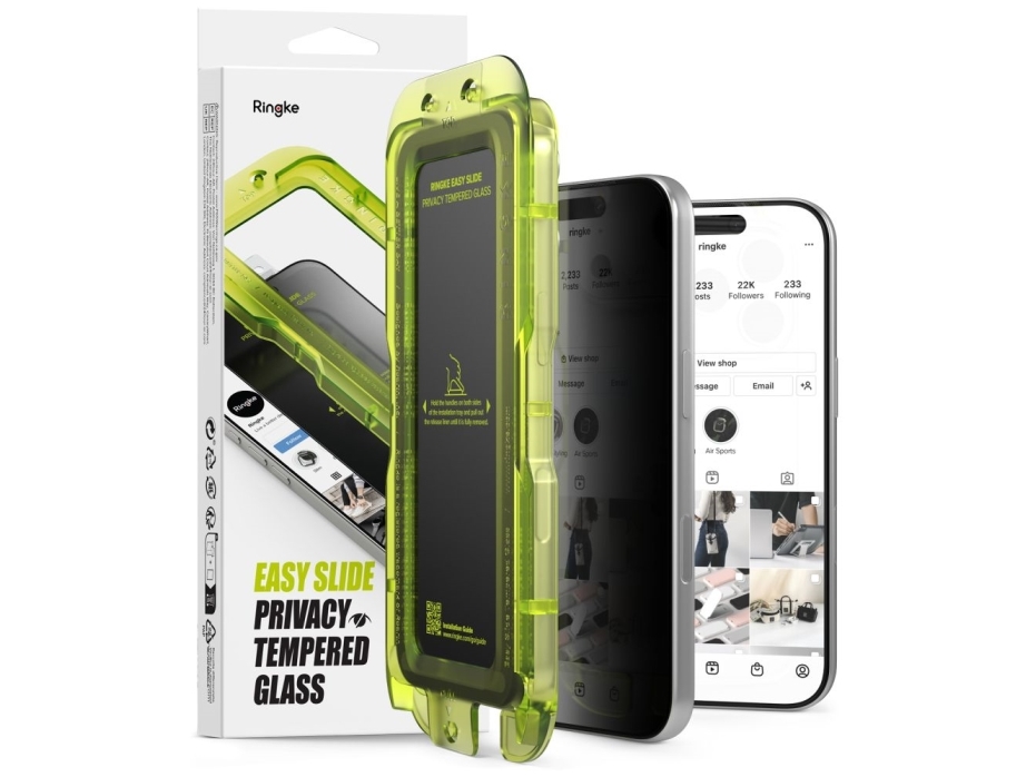 SZKLO PRYWATYZUJACE RINGKE EASY SLIDE 2-PACK IPHONE 18 PRO PRIVACY