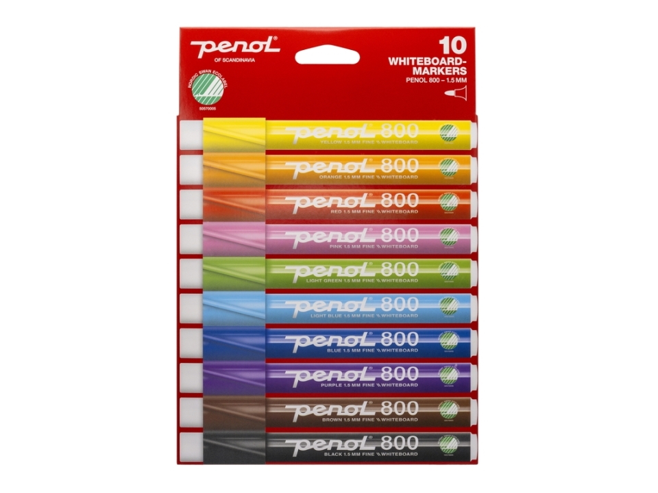 Whiteboard-Marker, Penol, 800, Sortiert, Nicht Permanent, 10Er-Set