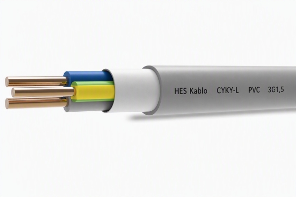 HES KABLO Installationskabel let, 3G1,5 mm2 grå PVC 300/500V ring 50 meter, kabeldiameter 6,8 mm - (50 meter)
